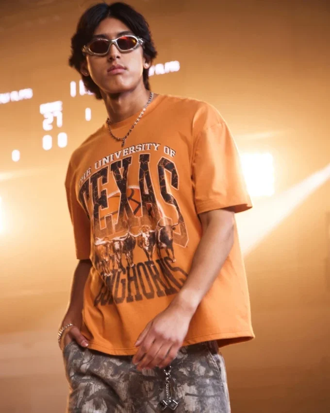 Boxy University of Texas Longhorns Grafik-T-Shirt