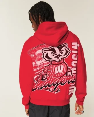 Boxy University of Wisconsin Badgers Grafik-Hoodie