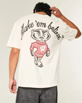 Boxy University of Wisconsin Badgers Graphic Tee