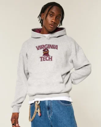 Boxy Virginia Tech Hokies Grafik-Hoodie