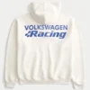 Boxy Volkswagen Racing Graphic Zip-Up Hoodie Boxy Volkswagen Racing Graphic Zip-Up Hoodie