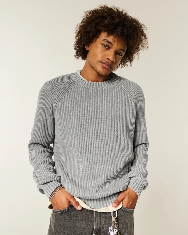 Boxy Washed Crew Sweater Boxy Washed Crew Sweater