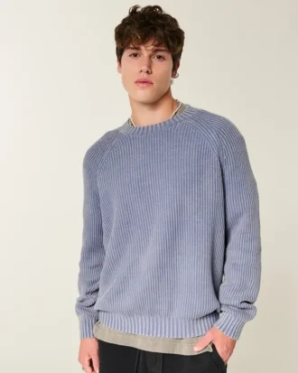 Boxy Washed Crew Sweater