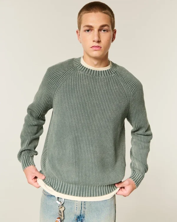 Boxy Washed Crew Sweater Boxy Washed Crew Sweater
