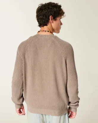 Boxy Washed Crew Sweater