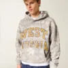 Boxy West Virginia University Mountaineers Graphic Camo Hoodie
