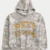 Boxy West Virginia University Mountaineers Graphic Camo Hoodie