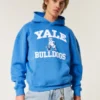 Boxy Yale Bulldogs Grafik-Hoodie
