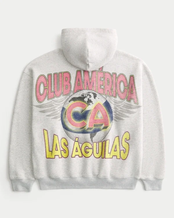Boxy Zip-Up Club América Las Águilas Grafik-Hoodie Boxy Zip-Up Club América Las Águilas Grafik-Hoodie