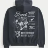 Boxy Zip-Up Ford Graphic Hoodie Boxy Zip-Up Ford Graphic Hoodie