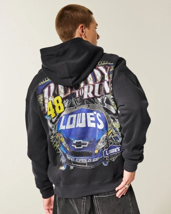 Boxy Zip-Up Jimmie Johnson Team Lowe’s NASCAR Graphic Hoodie Boxy Zip-Up Jimmie Johnson Team Lowe’s NASCAR Graphic Hoodie