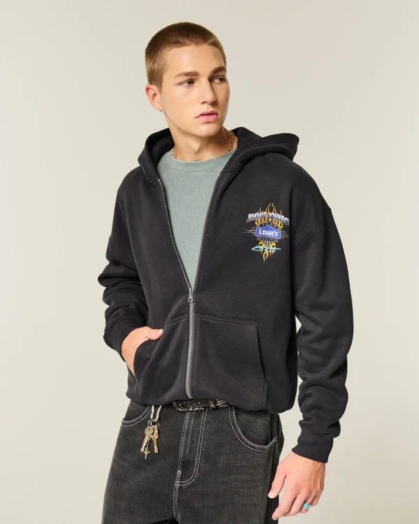 Boxy Zip-Up Jimmie Johnson Team Lowe’s NASCAR Graphic Hoodie Boxy Zip-Up Jimmie Johnson Team Lowe’s NASCAR Graphic Hoodie