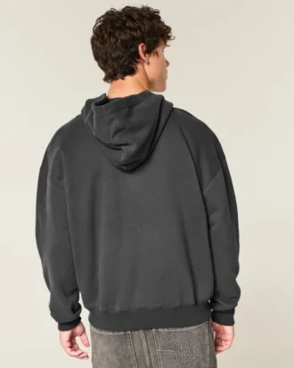 Boxy Zip-Up Purdue University Boilermakers Graphic Hoodie