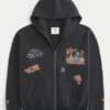 Boxy Zip-Up University of Tennessee Volunteers Graphic Hoodie
