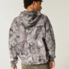 Boxy Zip-Up Villanova Wildcats Graphic Camo Hoodie