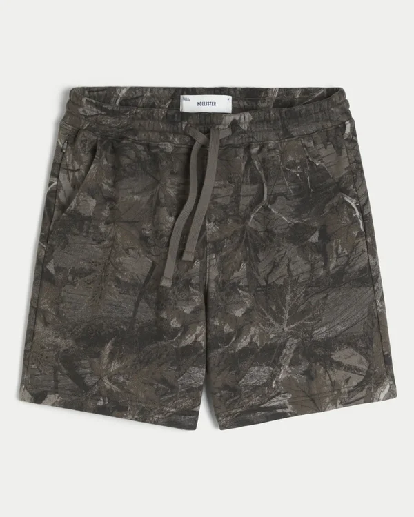 Camouflage-Fleece-Shorts über dem Knie Camouflage-Fleece-Shorts über dem Knie