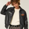 Casino Graphic Vegan Leather Jacket