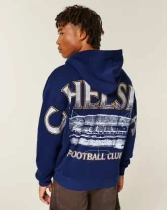 Chelsea Football Club Grafik-Kapuzenjacke mit Reißverschluss