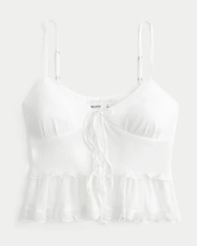 Chiffon-Rüschen-Top Chiffon-Rüschen-Top