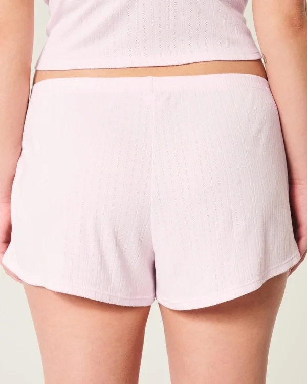 Cozy Pointelle Bow Shortie Cozy Pointelle Bow Shortie