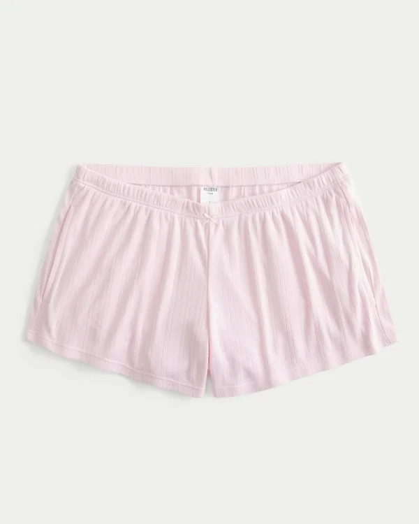 Cozy Pointelle Bow Shortie Cozy Pointelle Bow Shortie