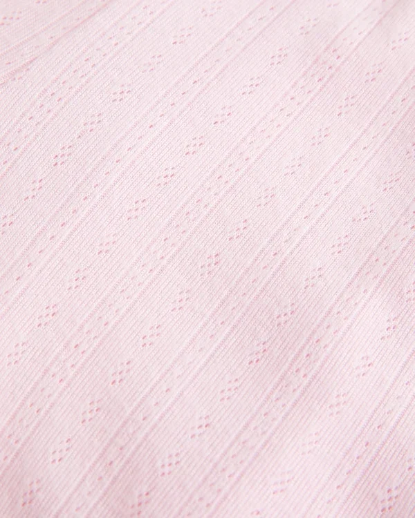 Cozy Pointelle Bow Shortie Cozy Pointelle Bow Shortie