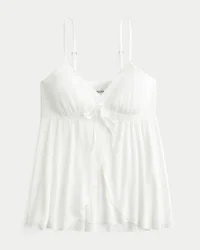 Crinkle Shine Flyaway Babydoll Top