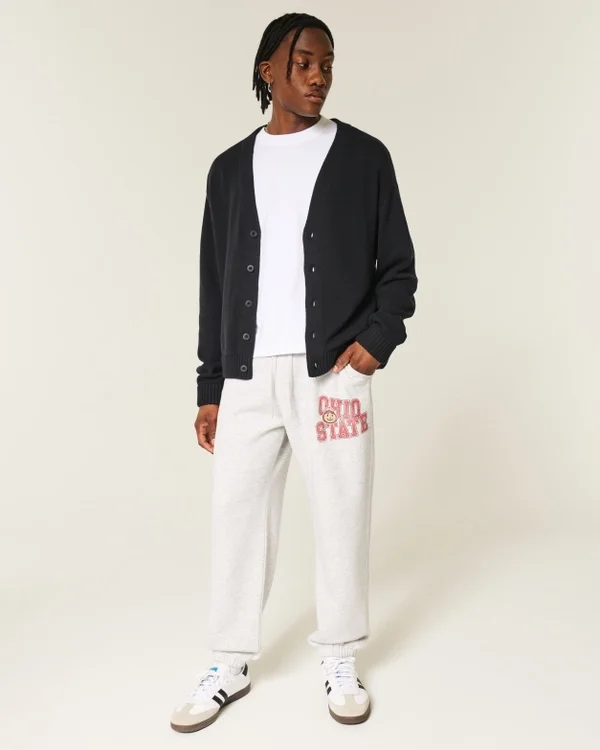 Die Ohio State University Buckeyes Graphic Baggy Cinch Fleece Jogginghose Die Ohio State University Buckeyes Graphic Baggy Cinch Fleece Jogginghose