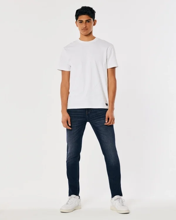 Dunkelblaue Athletic Skinny Jeans Dunkelblaue Athletic Skinny Jeans