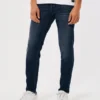 Dunkelblaue Athletic Skinny Jeans Dunkelblaue Athletic Skinny Jeans