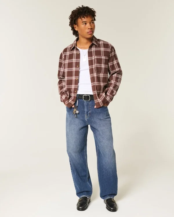 Dunkelblaue Skater-Baggy-Jeans Dunkelblaue Skater-Baggy-Jeans