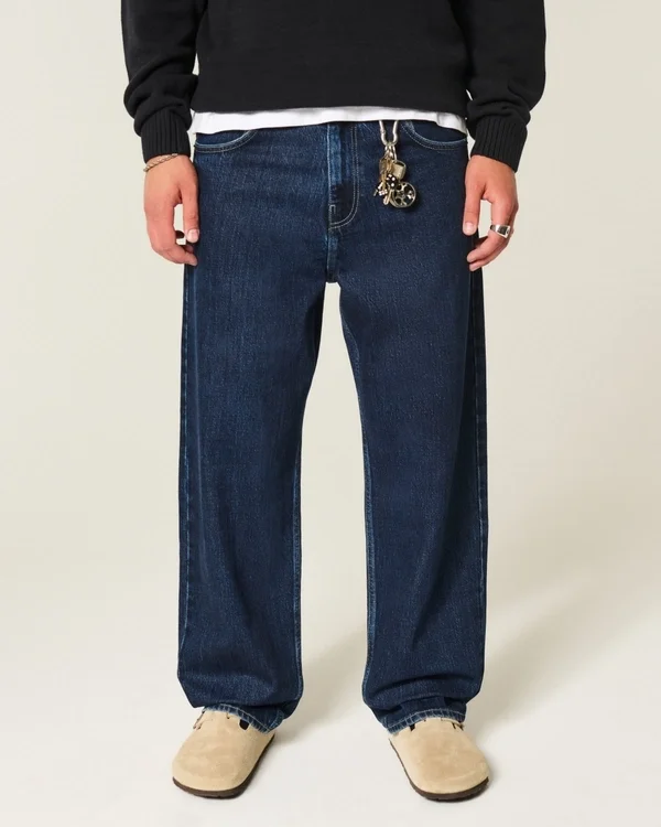 Dunkelblaue Skater-Baggy-Jeans Dunkelblaue Skater-Baggy-Jeans