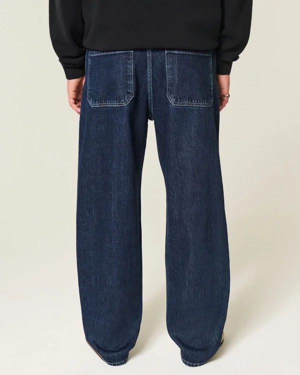 Dunkelblaue Skater-Baggy-Jeans Dunkelblaue Skater-Baggy-Jeans