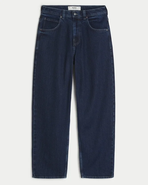 Dunkelblaue Skater-Baggy-Jeans Dunkelblaue Skater-Baggy-Jeans