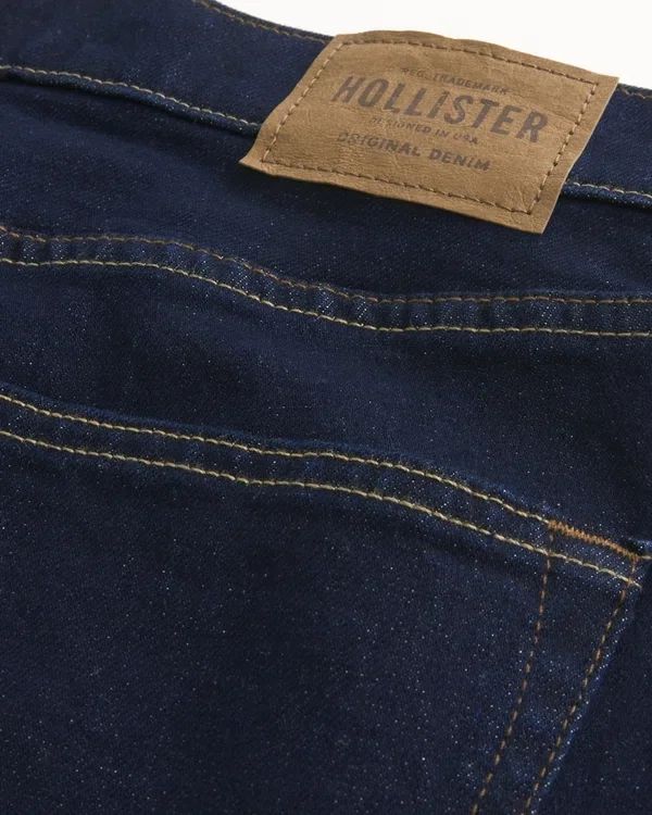 Dunkelblaue Straight-Jeans Dunkelblaue Straight-Jeans