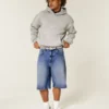 Dunkelblaue, superbaggy Jeansshorts