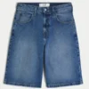 Dunkelblaue, superbaggy Jeansshorts