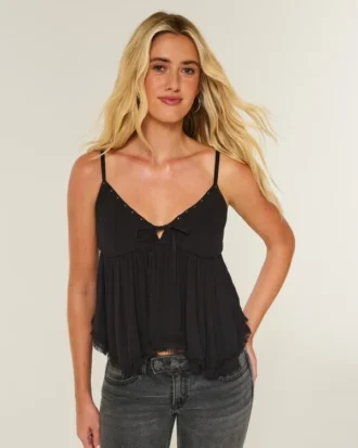 Easy Studded Babydoll Top Easy Studded Babydoll Top