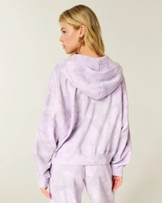 Einfacher Camouflage-Hoodie mit Reißverschluss