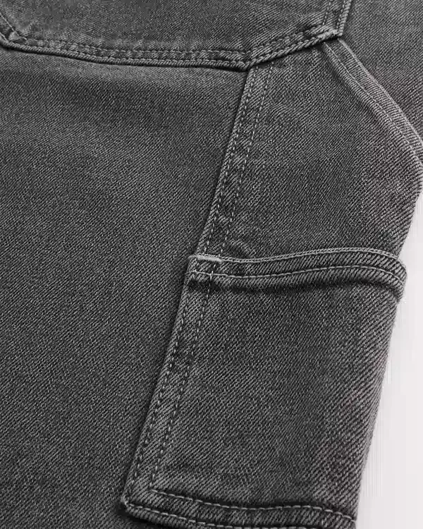 Flame Graphic Super Baggy Denim Painter Shorts Flame Graphic Super Baggy Denim Painter Shorts