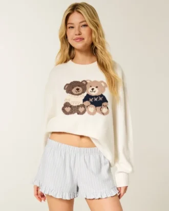 Flanell-Shorts mit Rüschen Flanell-Shorts mit Rüschen