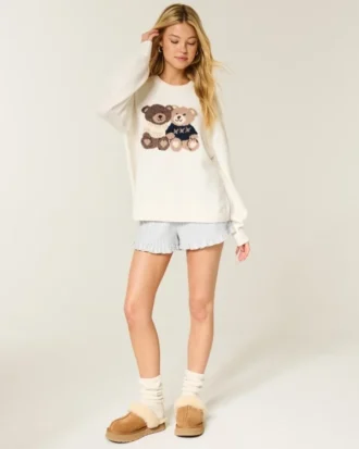 Flanell-Shorts mit Rüschen Flanell-Shorts mit Rüschen