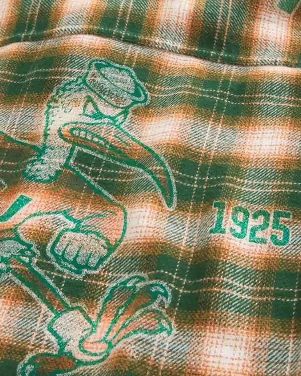 Flanellhemd mit Grafik der University of Miami Hurricanes Flanellhemd mit Grafik der University of Miami Hurricanes
