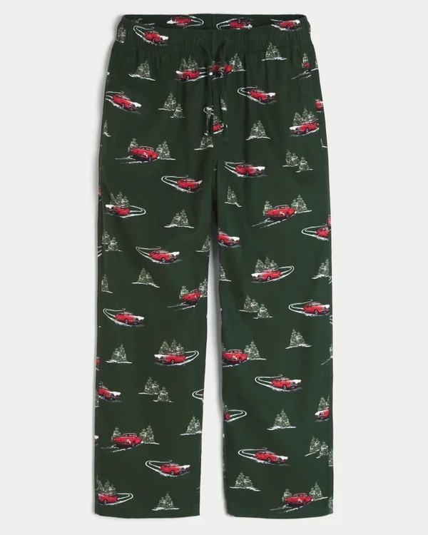 Flannel-Schlafanzughose mit Car-Grafik Flannel-Schlafanzughose mit Car-Grafik