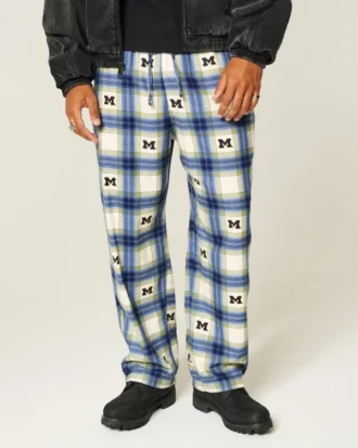 Flannelhose mit Grafik der University of Michigan Wolverines