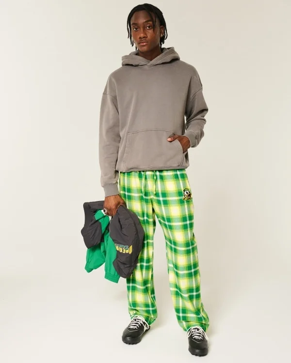 Flannelhose mit Grafikprint der University of Oregon Ducks Flannelhose mit Grafikprint der University of Oregon Ducks