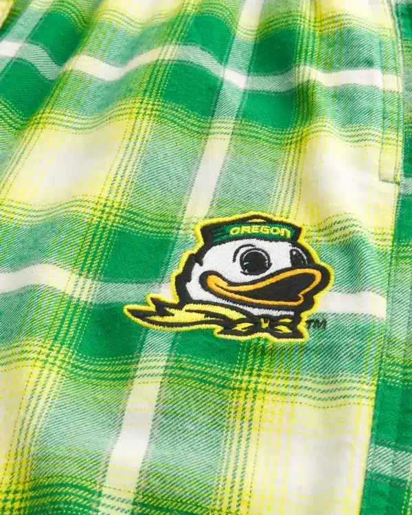 Flannelhose mit Grafikprint der University of Oregon Ducks Flannelhose mit Grafikprint der University of Oregon Ducks