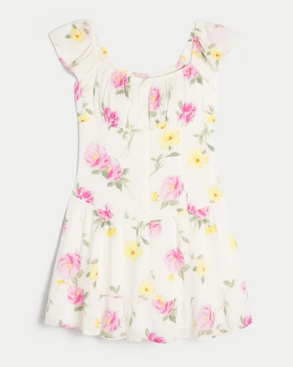 Flatterärmel-Skort-Kleid Flatterärmel-Skort-Kleid