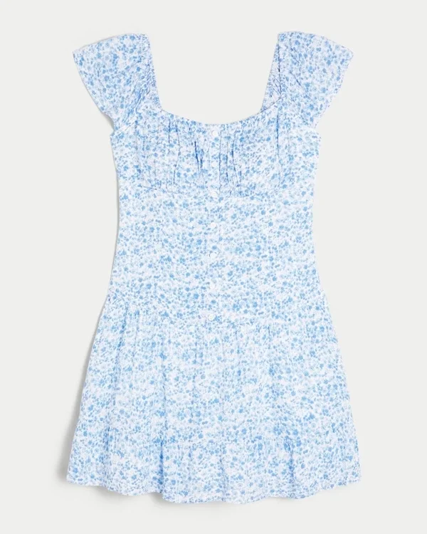 Flatterärmel-Skort-Kleid Flatterärmel-Skort-Kleid