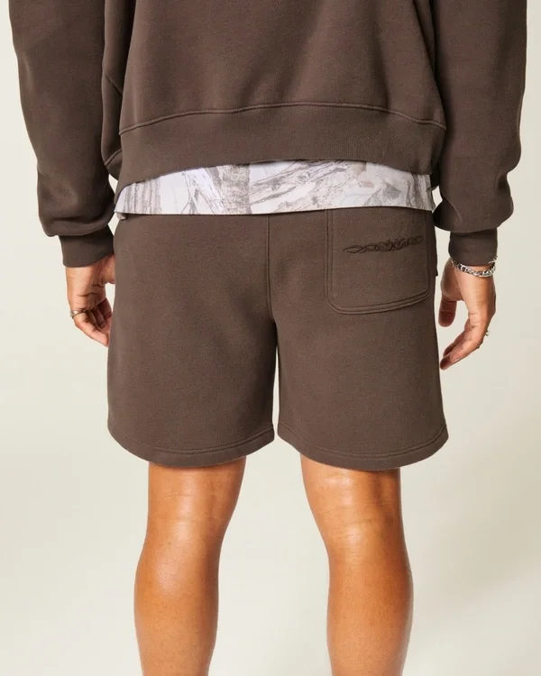 Fleece-Shorts über dem Knie Fleece-Shorts über dem Knie